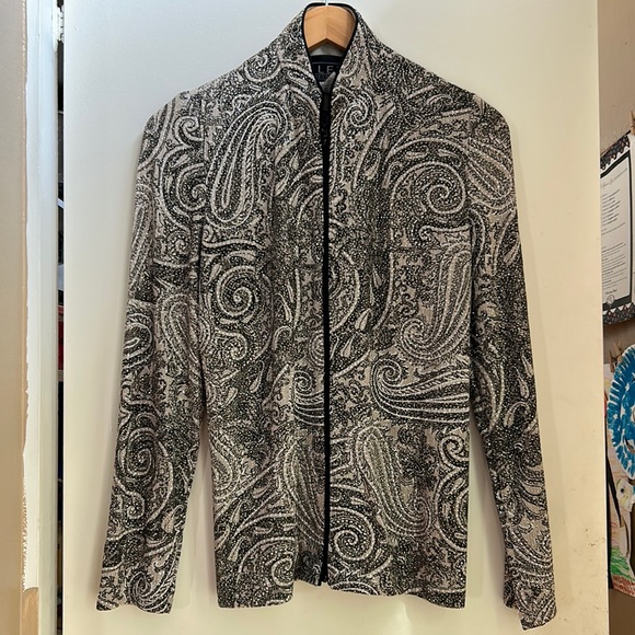 Alex Evenings | Jackets & Coats | Vintage Sparkly Paisley Jacket Small ...